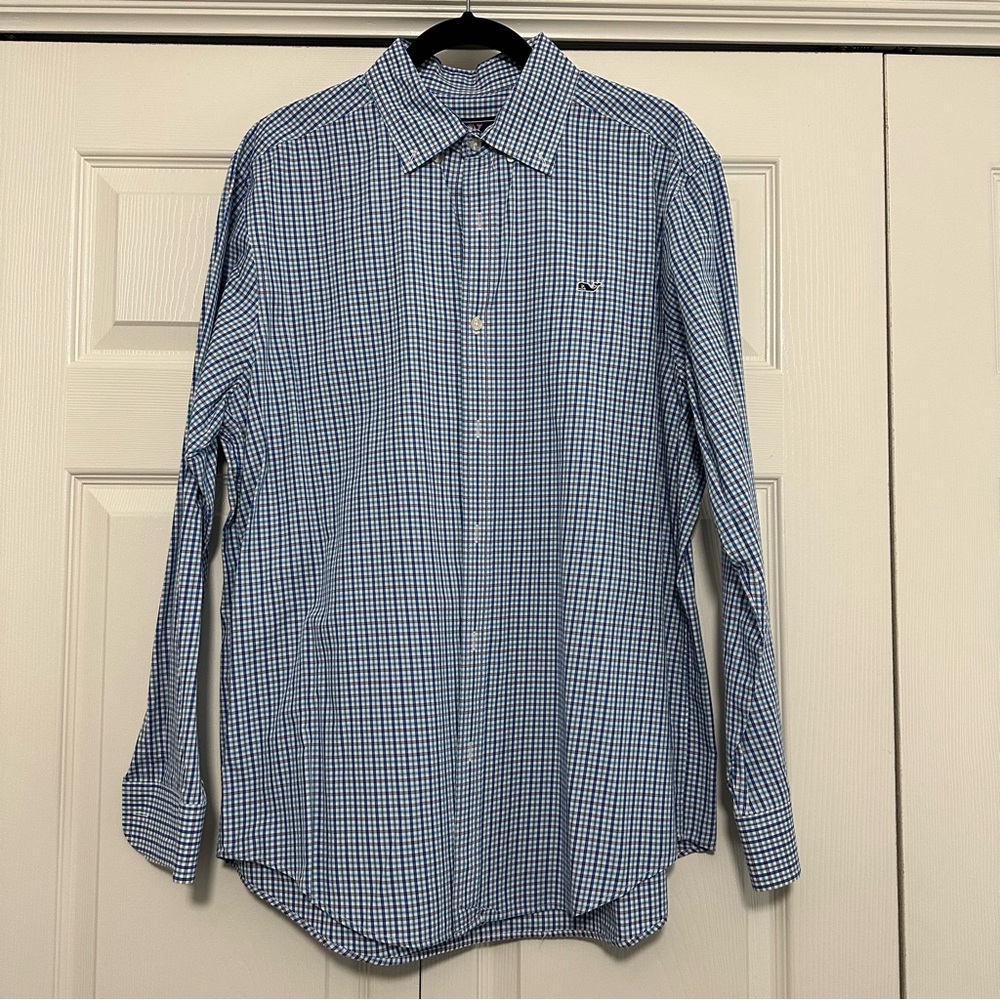 Vineyard‎ Vines Whale Shirt Button Down in Plaid Size Large EUC